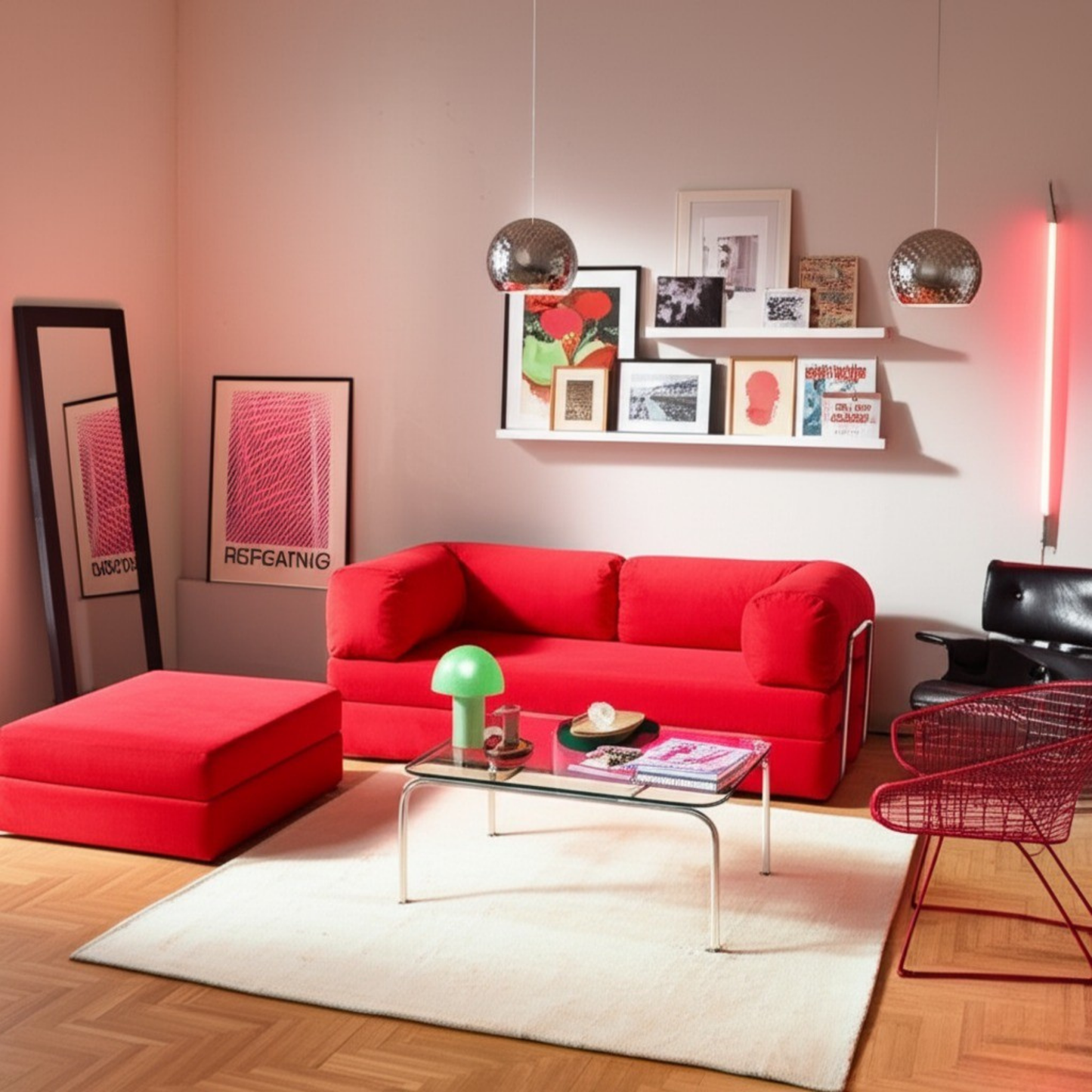 Olio Red Modular Corner Sofa