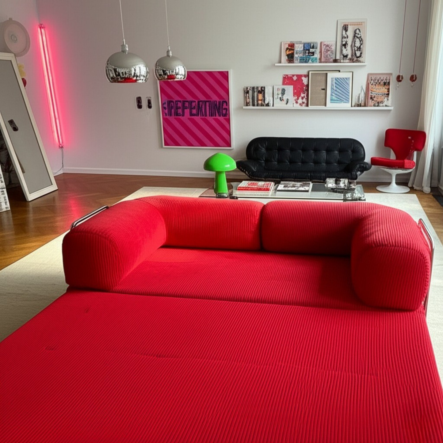 Olio Red Modular Corner Sofa
