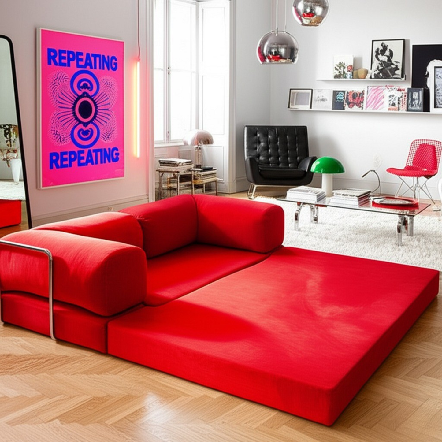 Olio Red Modular Corner Sofa
