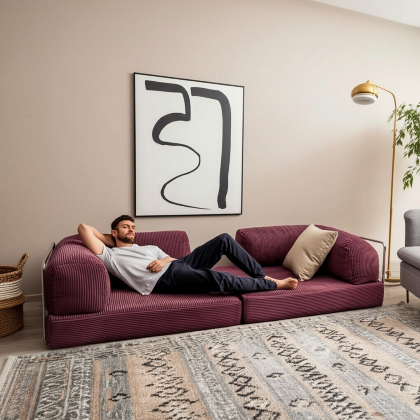 Olio Purple Modular Sofa