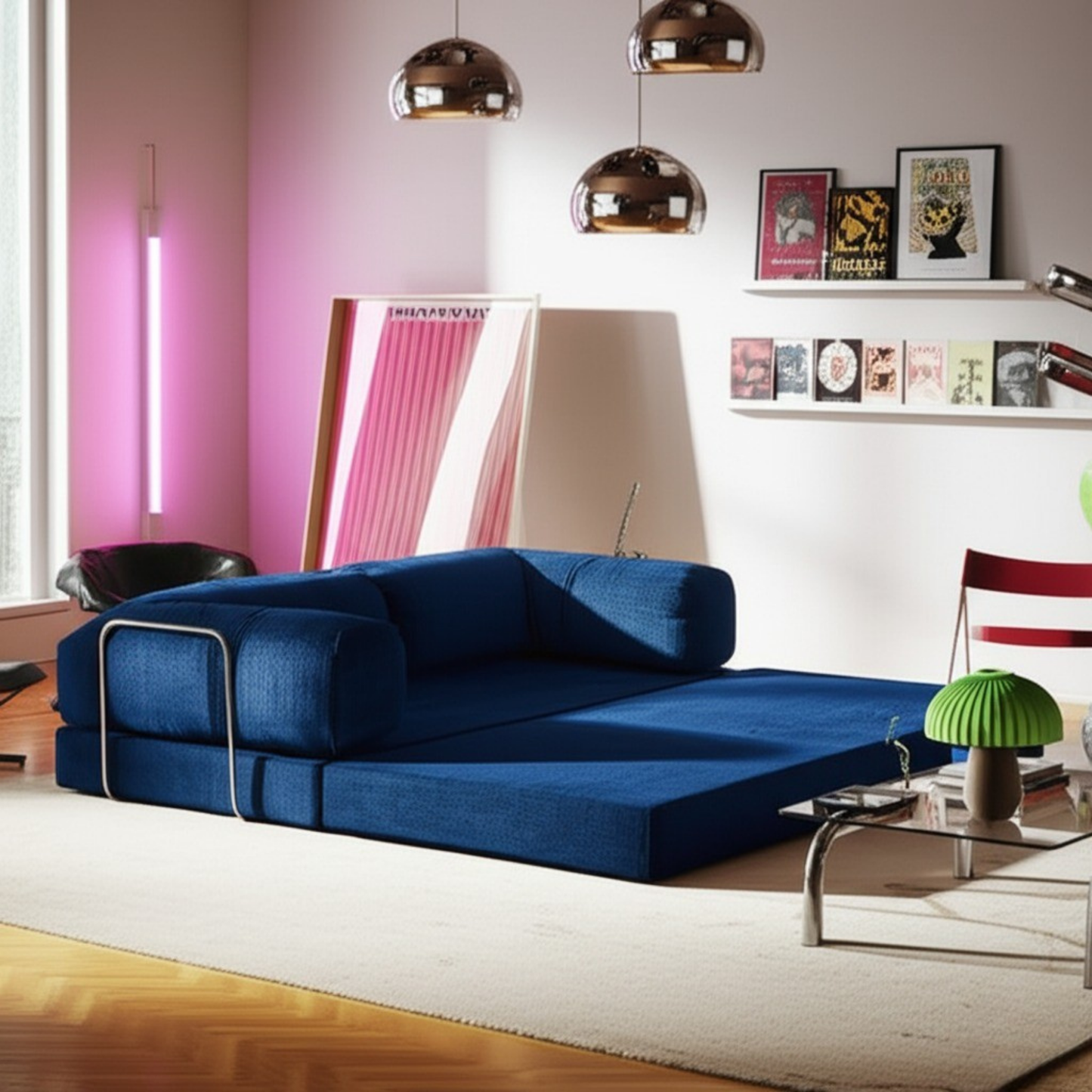 Olio Navy Blue Modular Corner Sofa