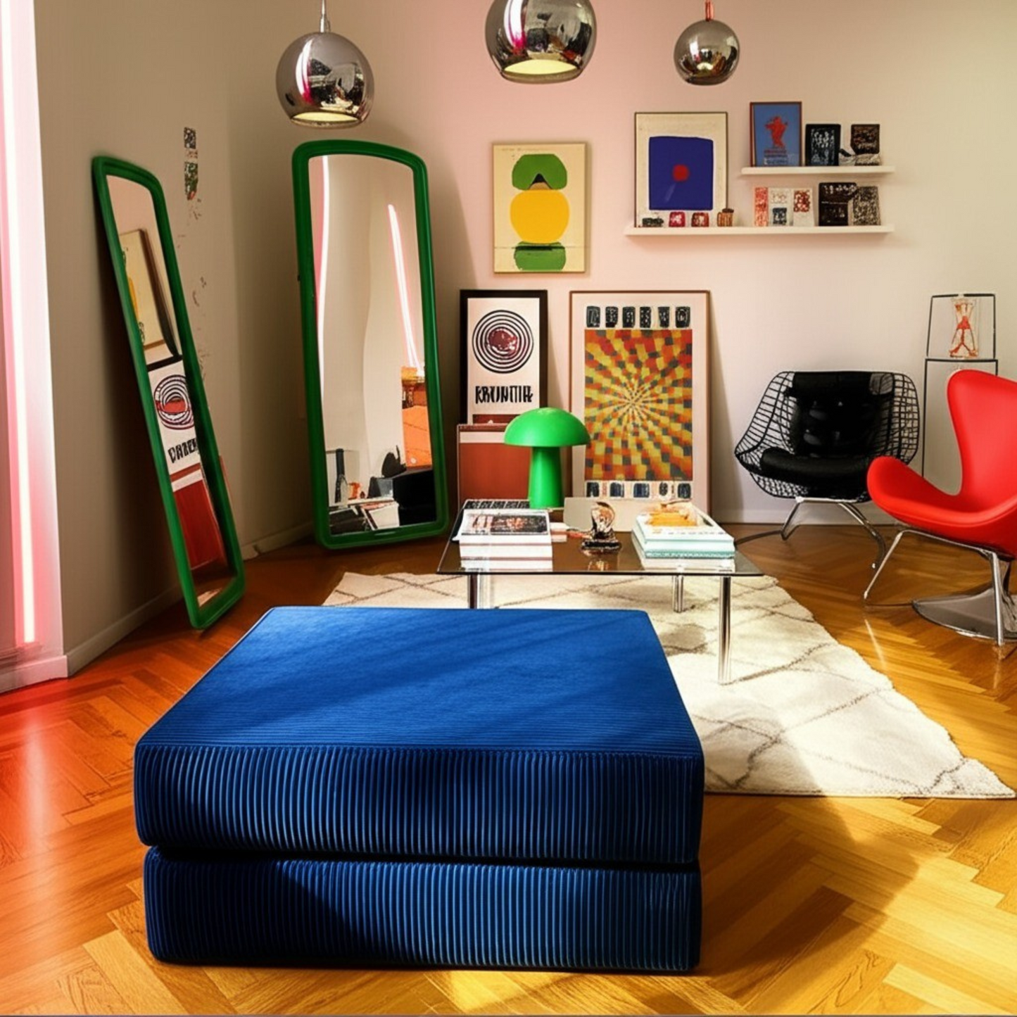 Olio Navy Blue Modular Corner Sofa