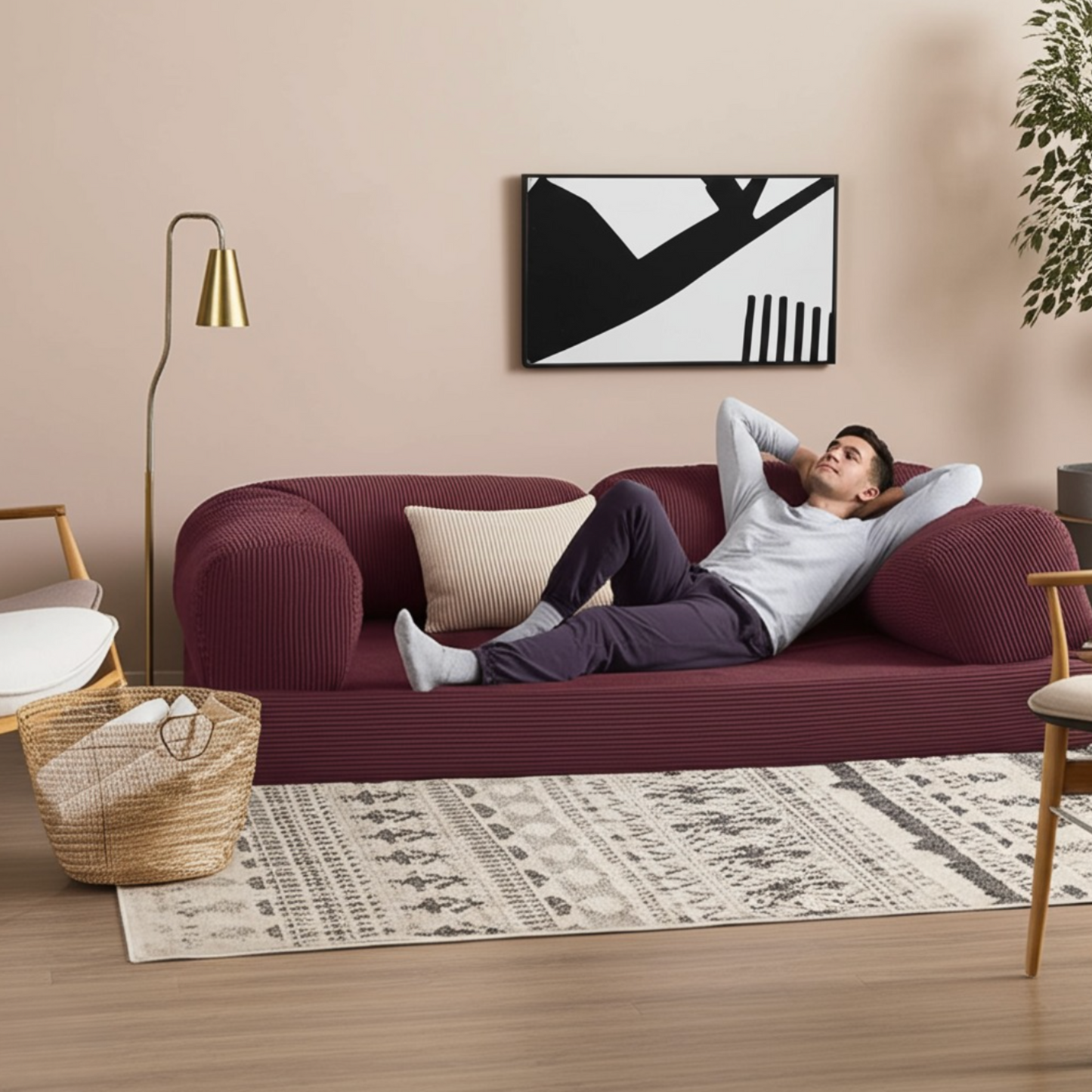 Olio Purple Modular Sofa
