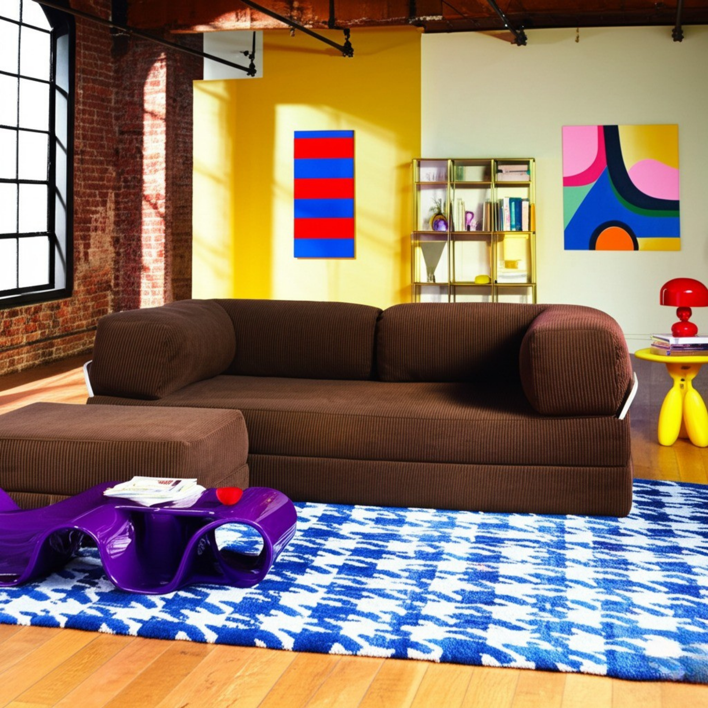 Olio Brown Modular Corner Sofa