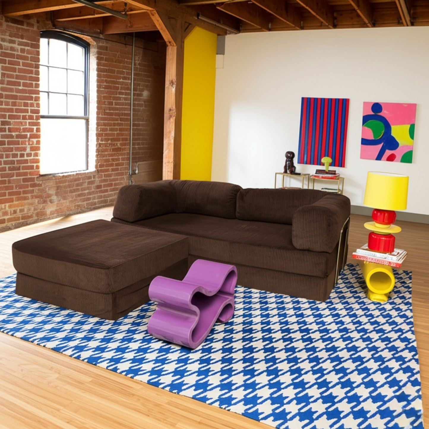 Olio Brown Modular Corner Sofa