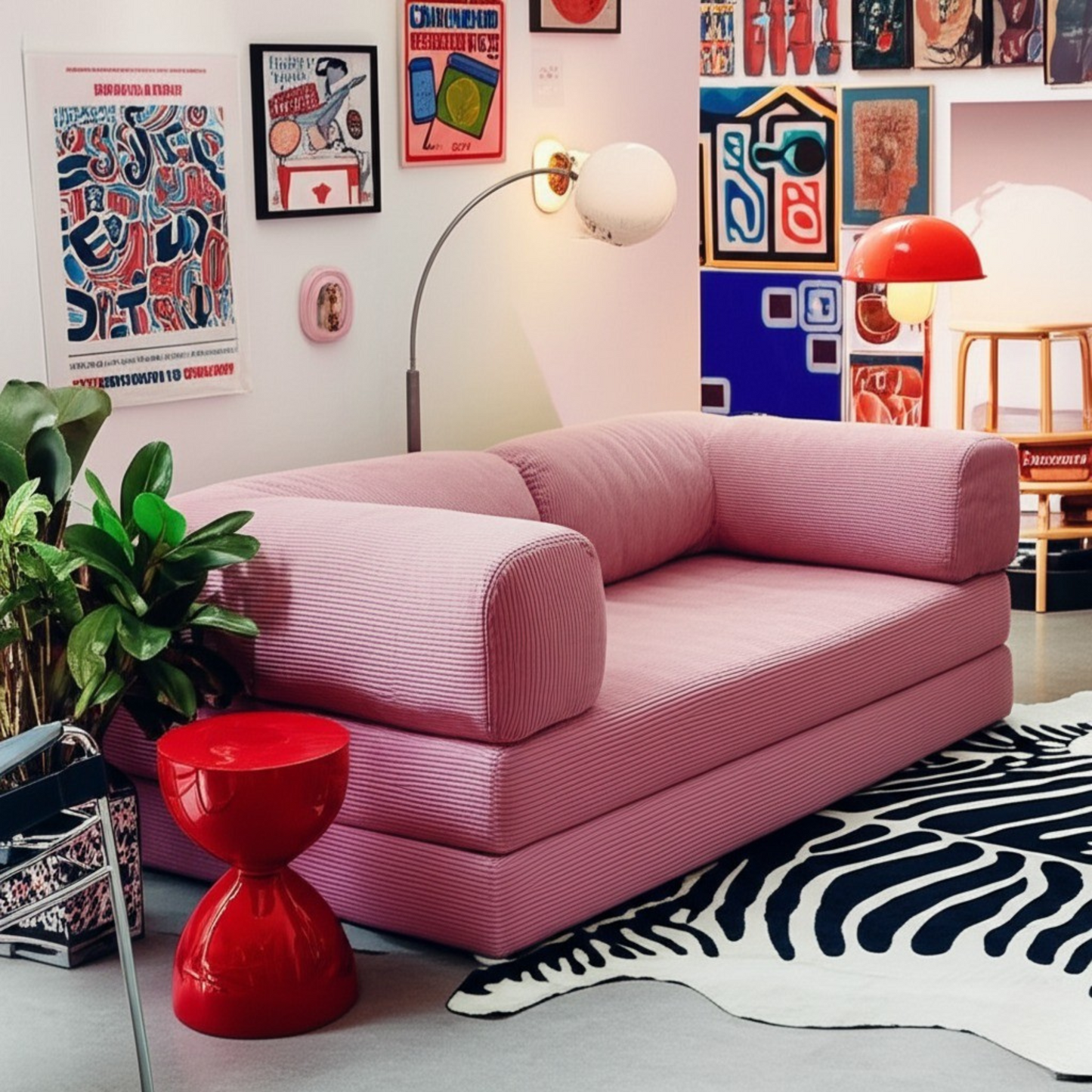 Olio Pink Modular Sofa