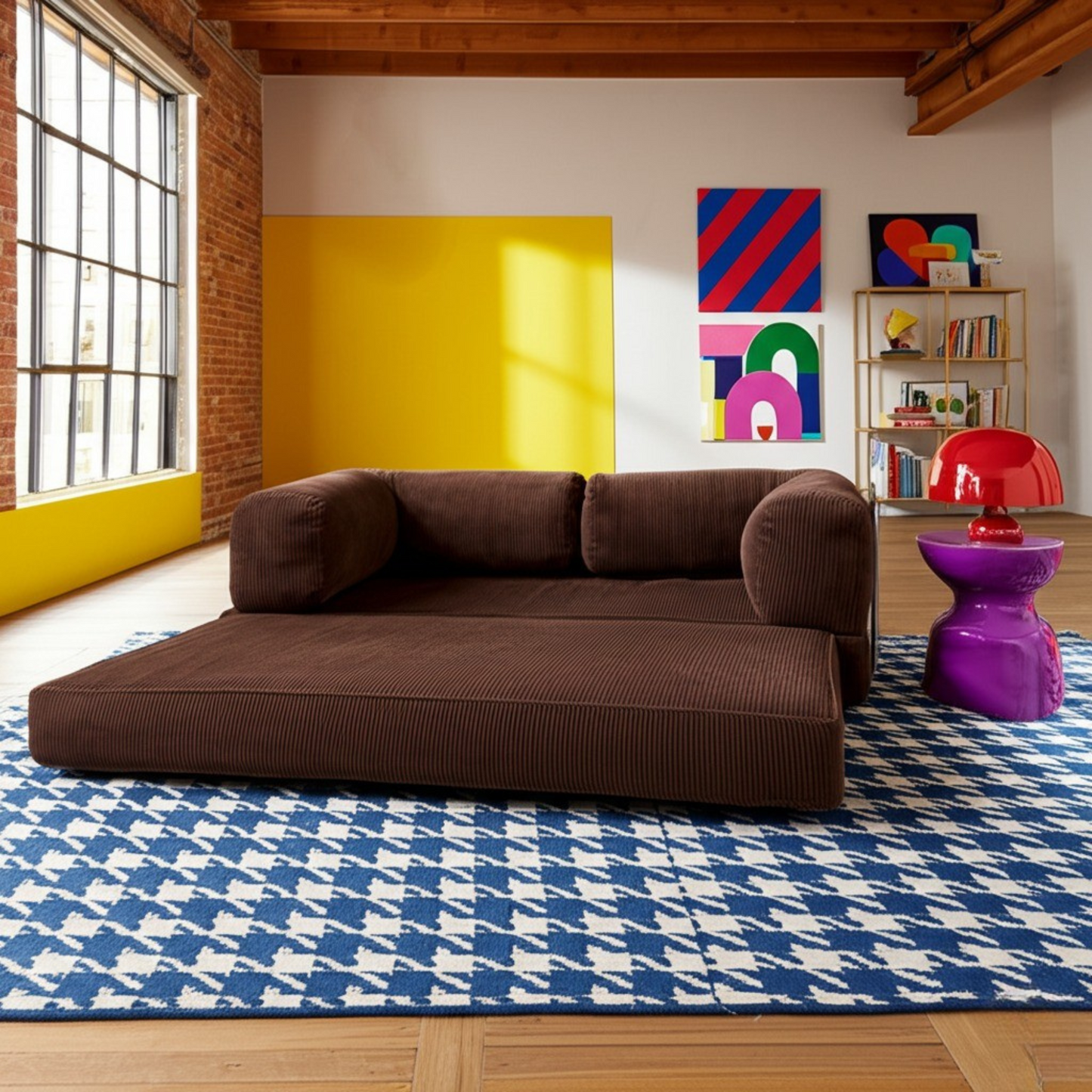Olio Brown Modular Corner Sofa