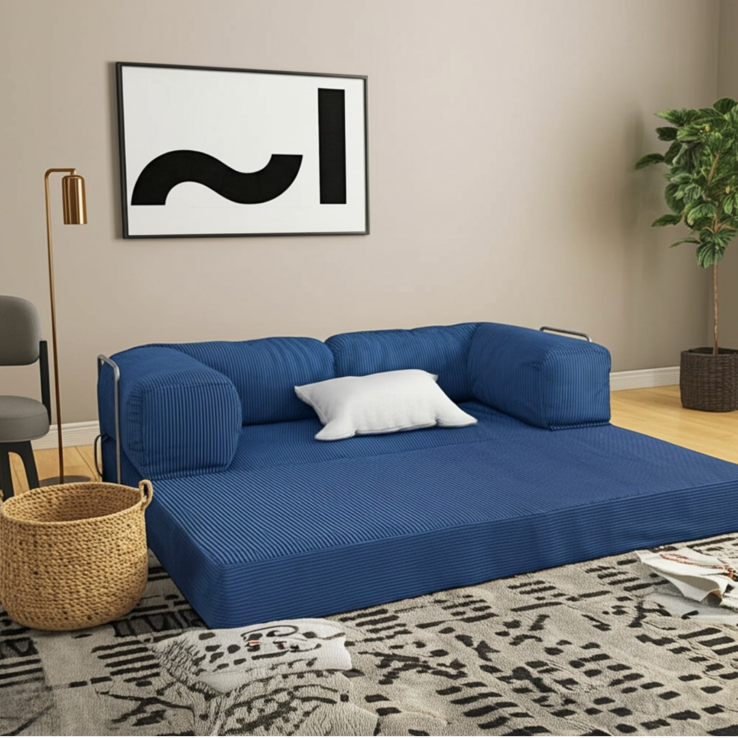 Olio Navy Blue Modular Sofa