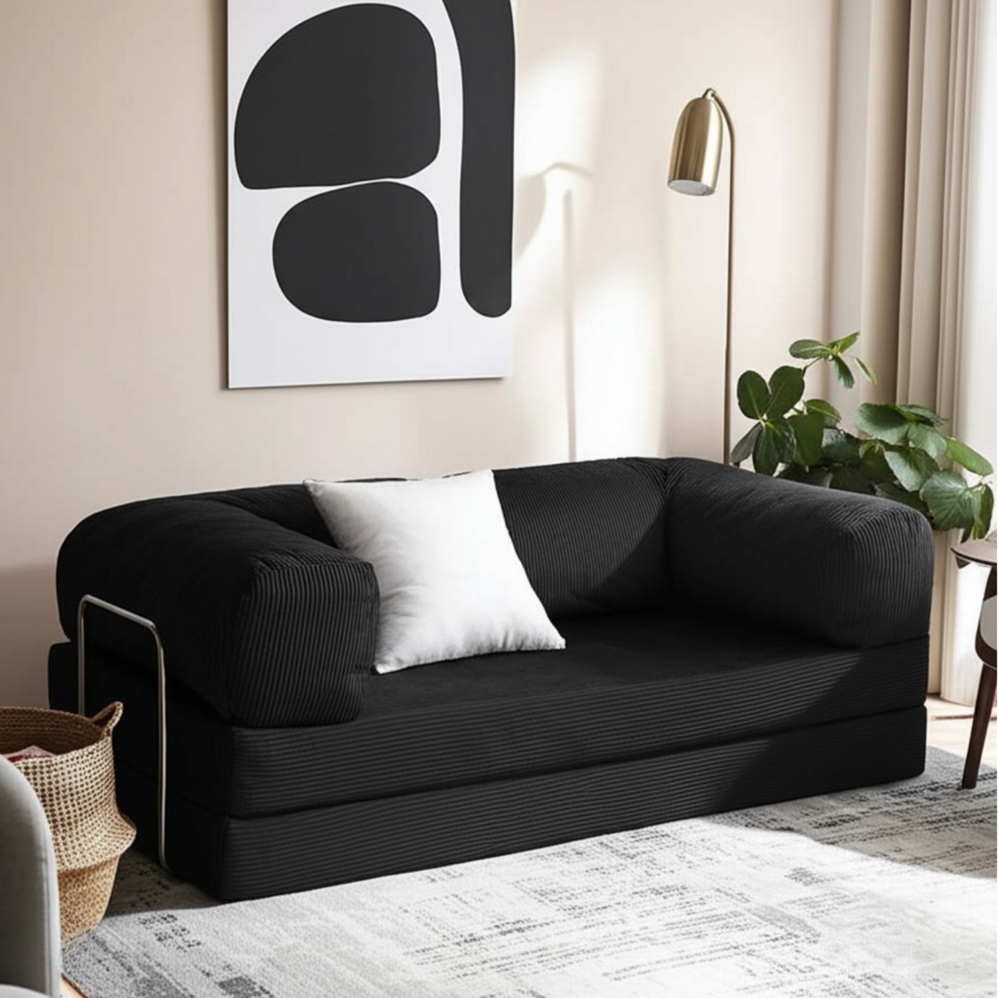 Olio Black Modular Sofa