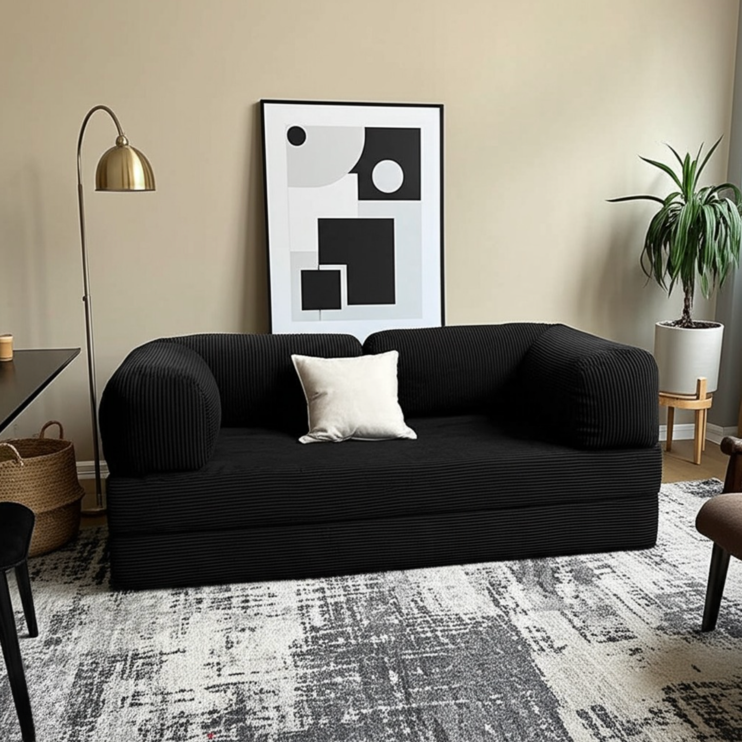 Olio Black Modular Sofa