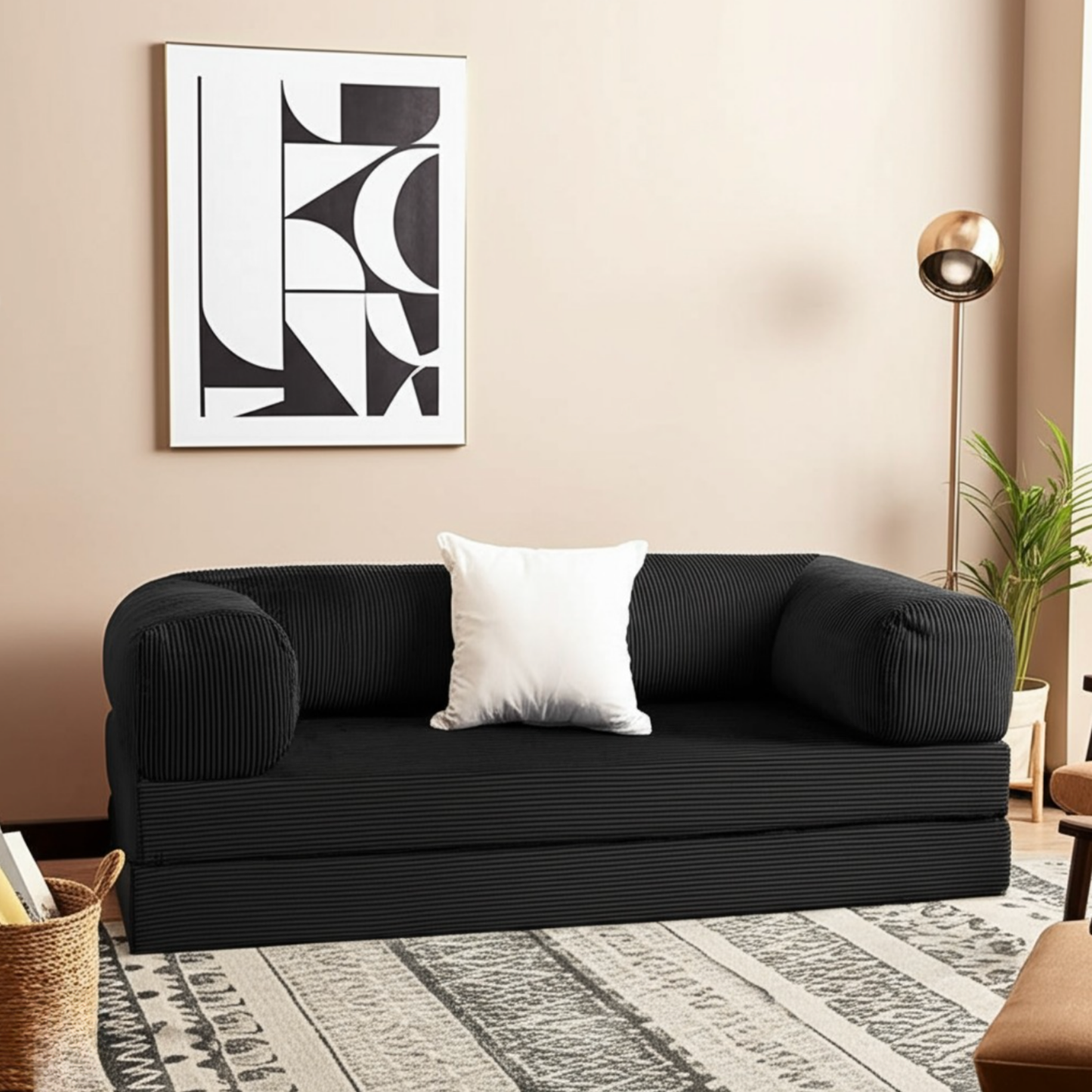 Olio Black Modular Sofa
