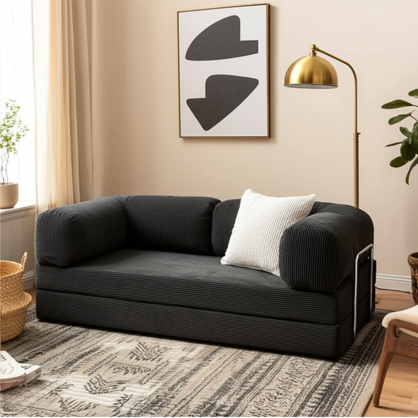 Olio Black Modular Sofa