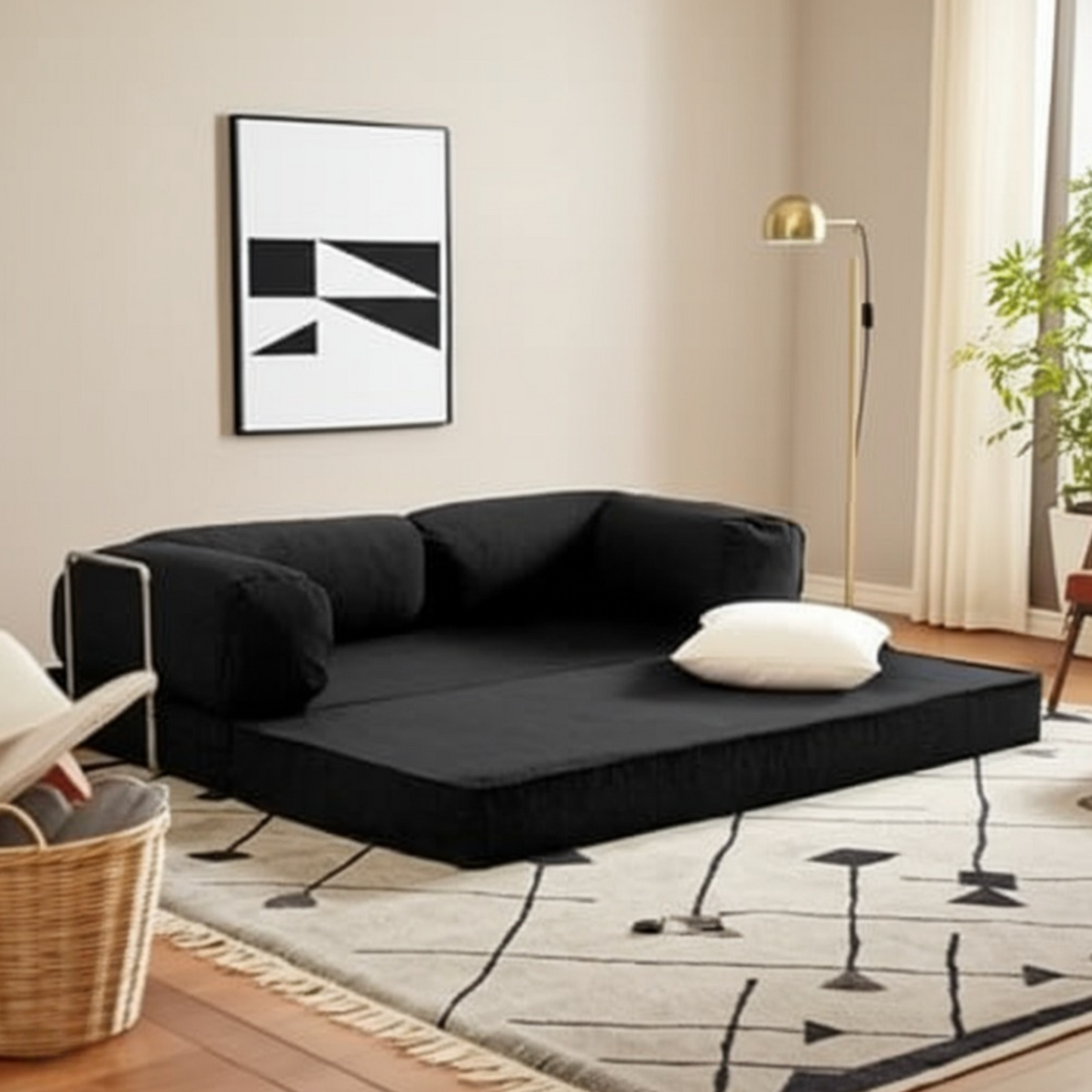 Olio Black Modular Sofa