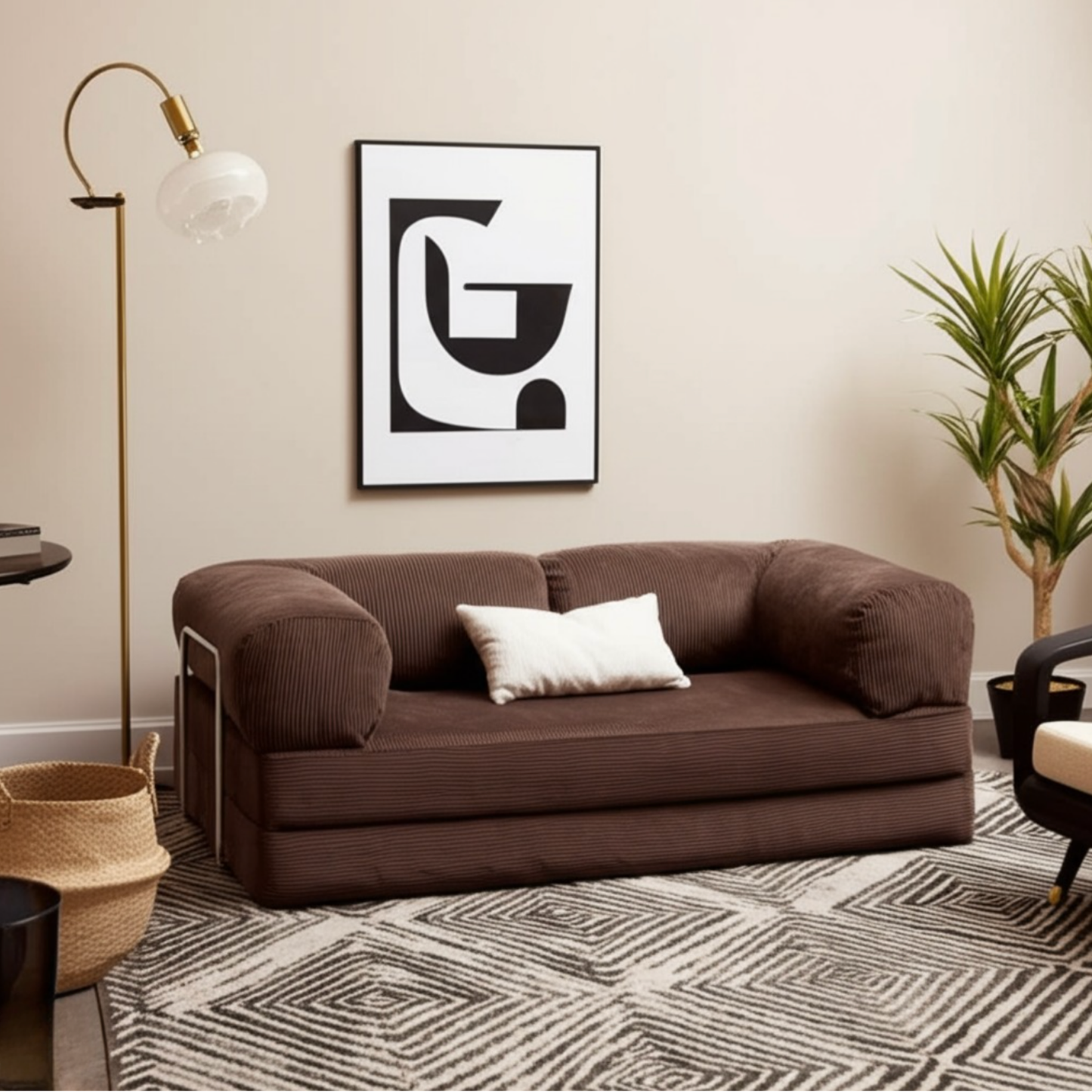 Olio Brown Modular Sofa