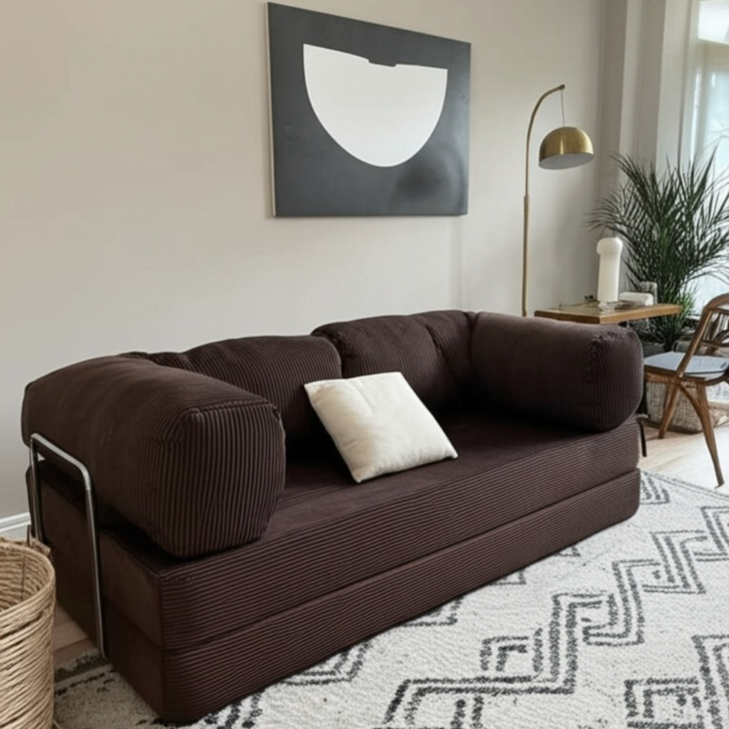 Olio Brown Modular Sofa