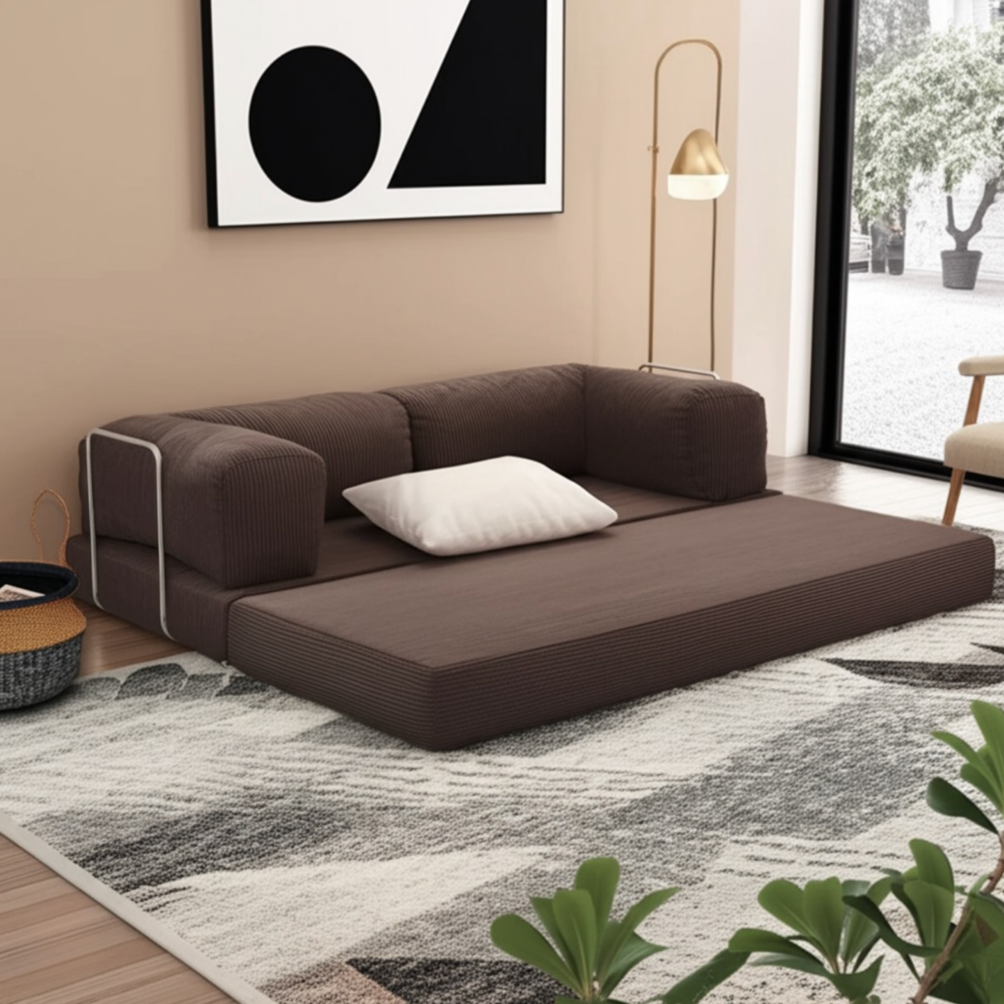 Olio Brown Modular Sofa