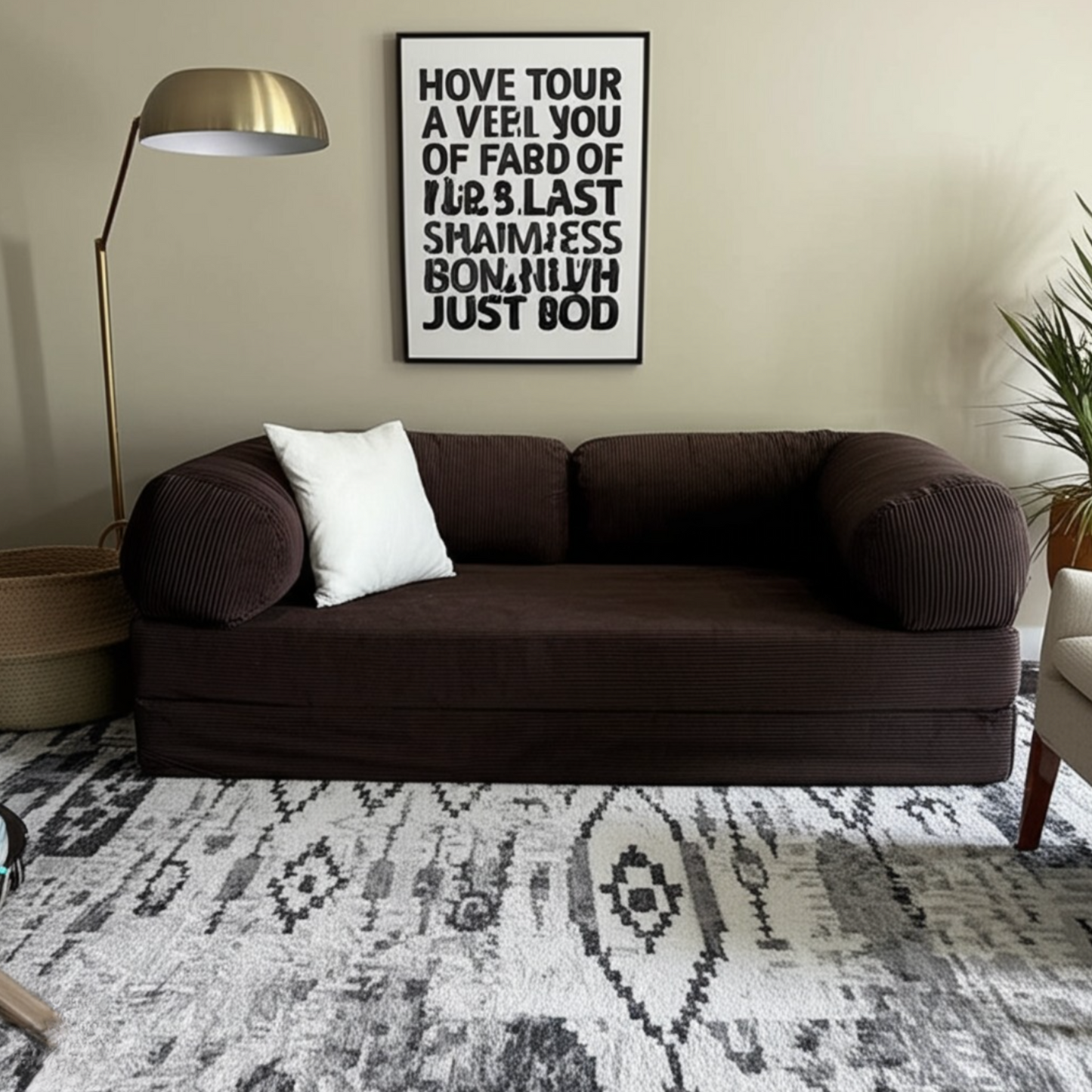 Olio Brown Modular Sofa