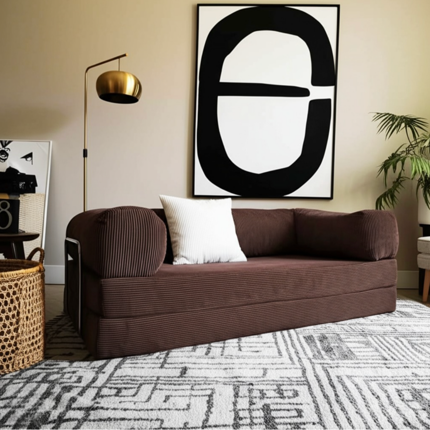 Olio Brown Modular Sofa
