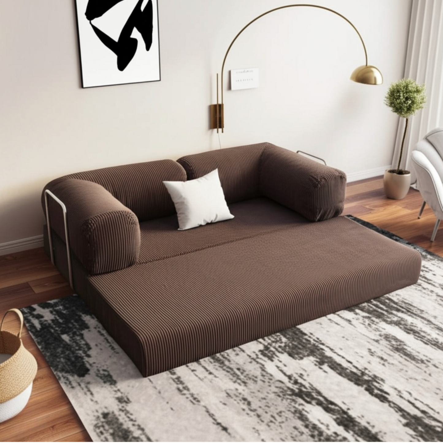 Olio Brown Modular Sofa