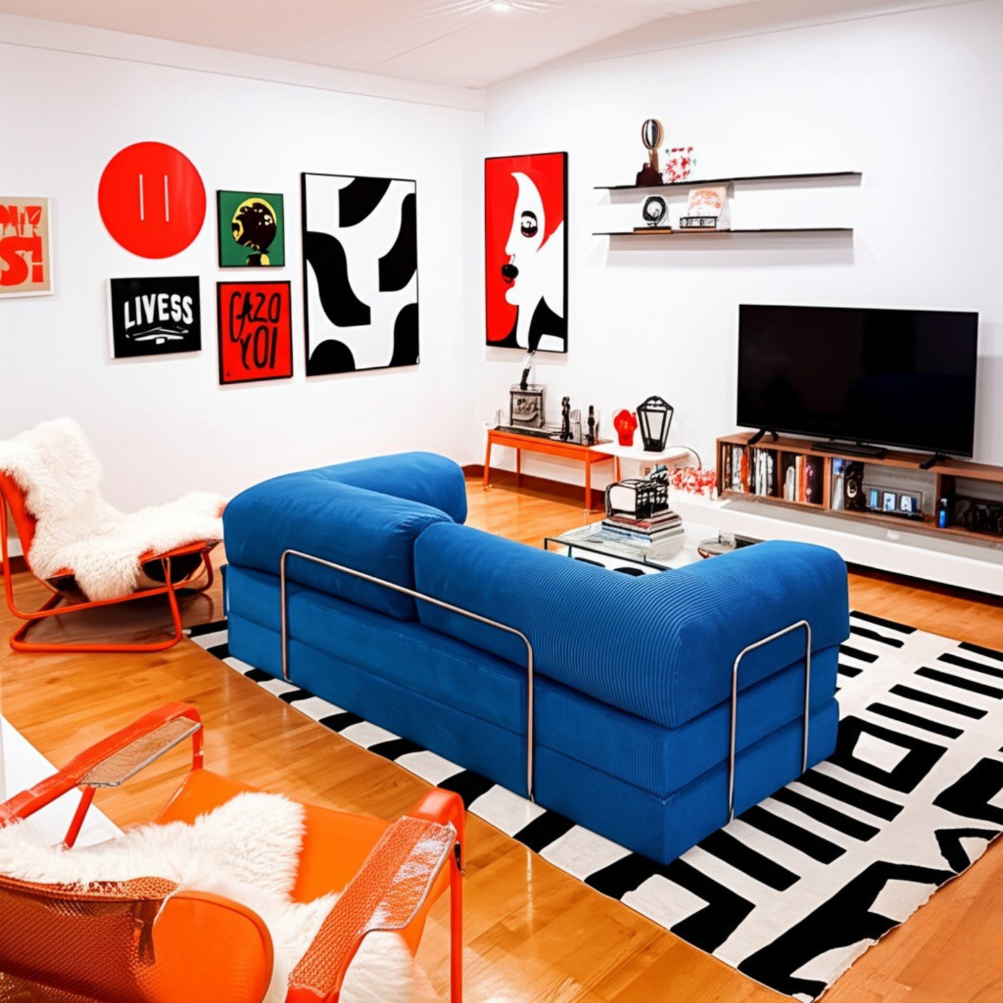Olio Blue Modular Sofa