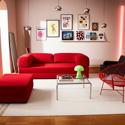 Olio Red Modular Corner Sofa