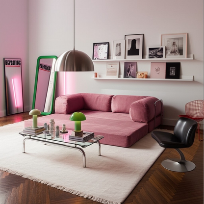 Olio Dusty Rose Modular Corner Sofa