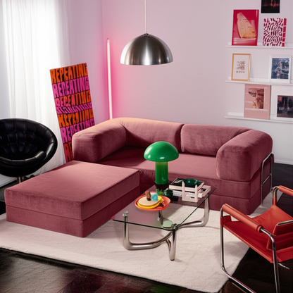 Olio Dusty Rose Modular Corner Sofa