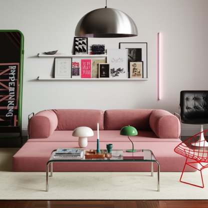Olio Dusty Rose Modular Corner Sofa