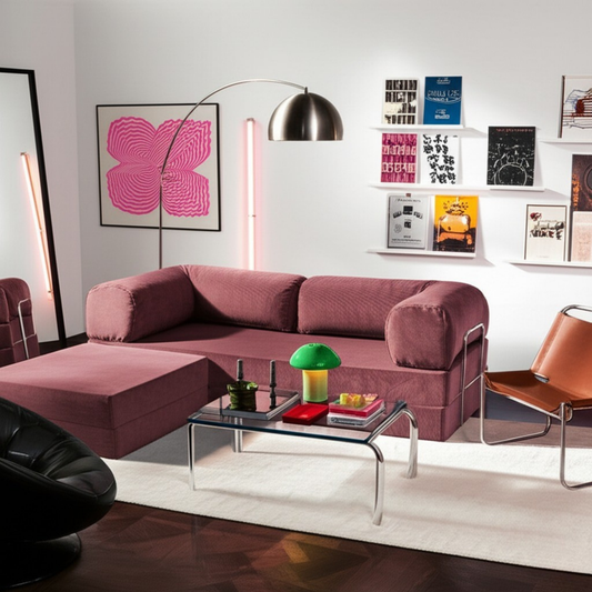 Olio Dusty Rose Modular Corner Sofa