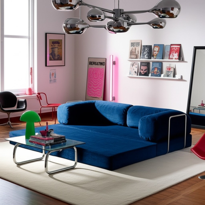 Olio Navy Blue Modular Corner Sofa
