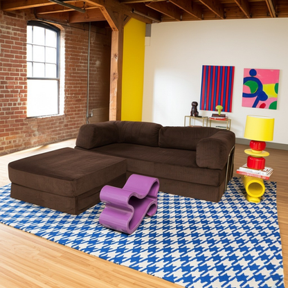 Olio Brown Modular Corner Sofa
