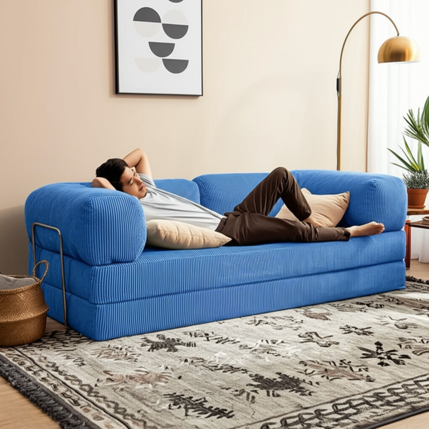 Olio Blue Modular Sofa