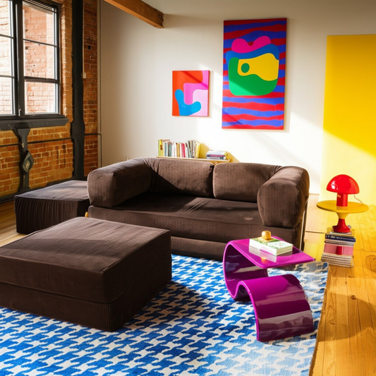 Olio Brown Modular Corner Sofa