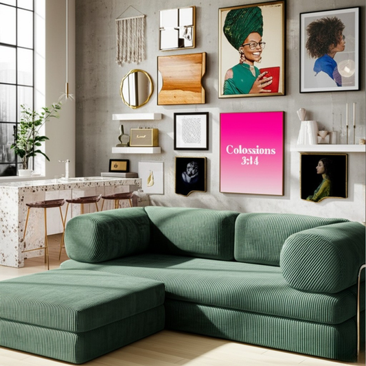 Olio Green Modular Corner Sofa