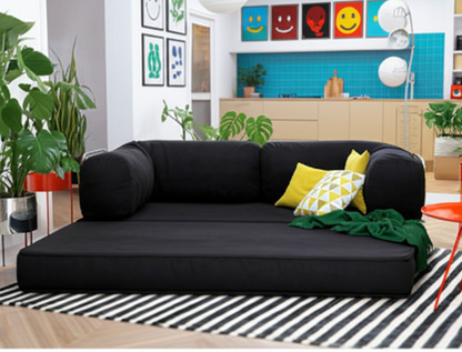 Olio Black Modular Corner Sofa