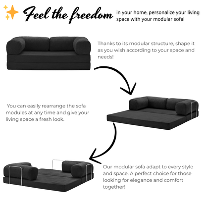 Olio Navy Blue Modular Sofa