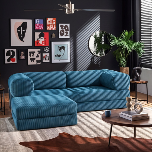Olio Indigo Blue Modular Corner Sofa