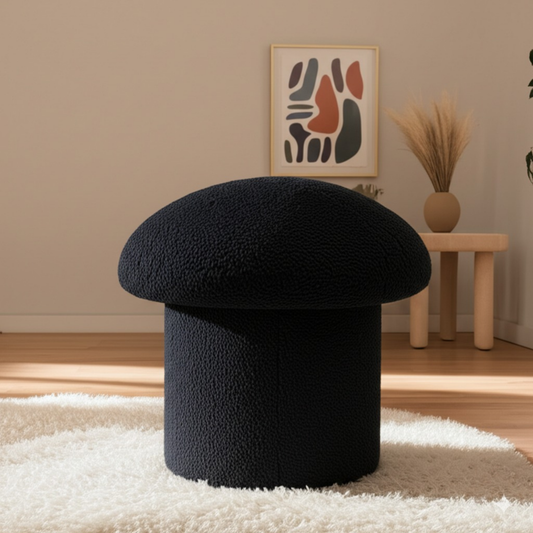 Black Dore Mushroom Pouf