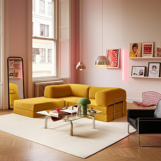 Olio Yellow Modular Corner Sofa