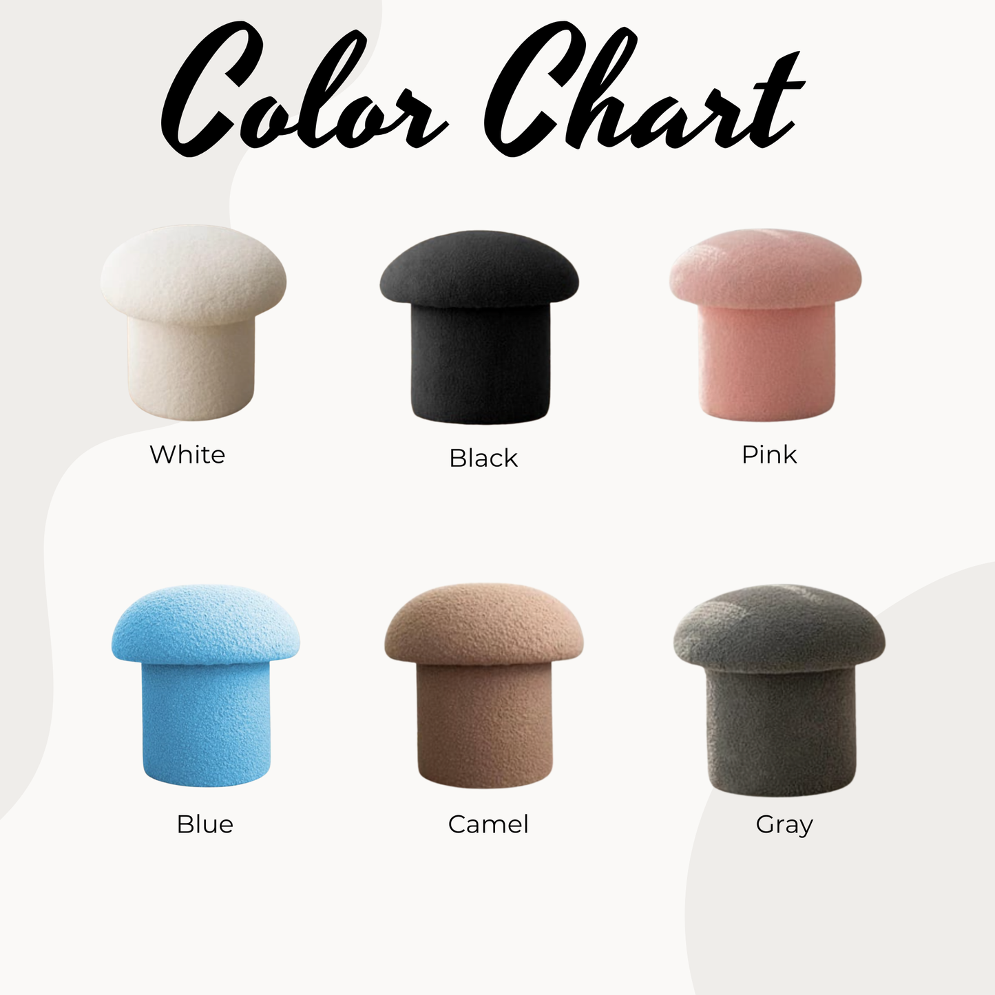 Black Dore Mushroom Pouf